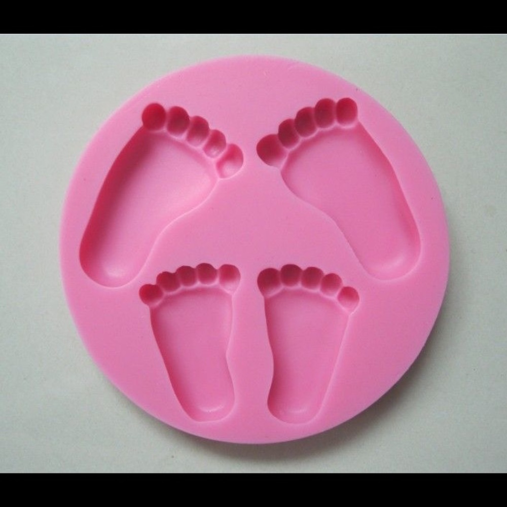Baby foot print mold.